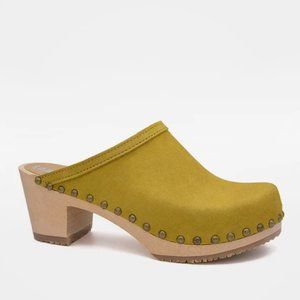 Sandgrens Swedish Clog Mules High Wooden Heel for Women